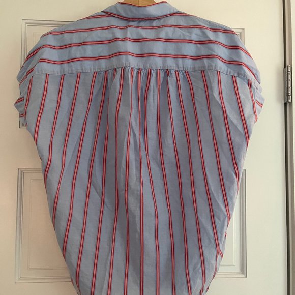 Madewell Striped Button Down Short Sleeve Shirt - XS - Picture 4 of 9